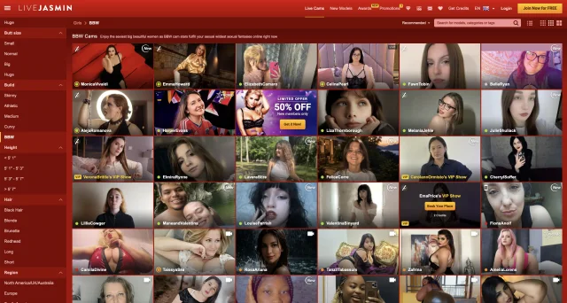 LiveJasmin BBW cam site preview